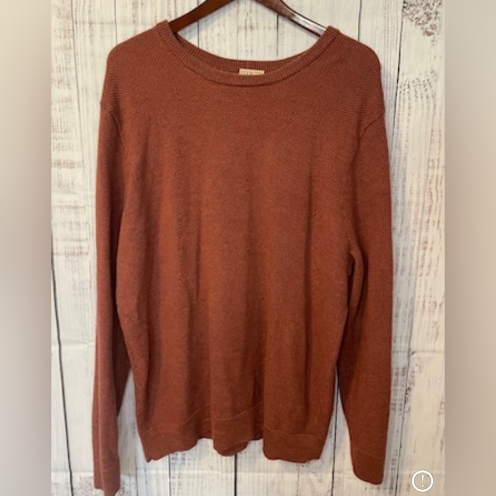 LL Bean burnt orange over sized sweatshirt